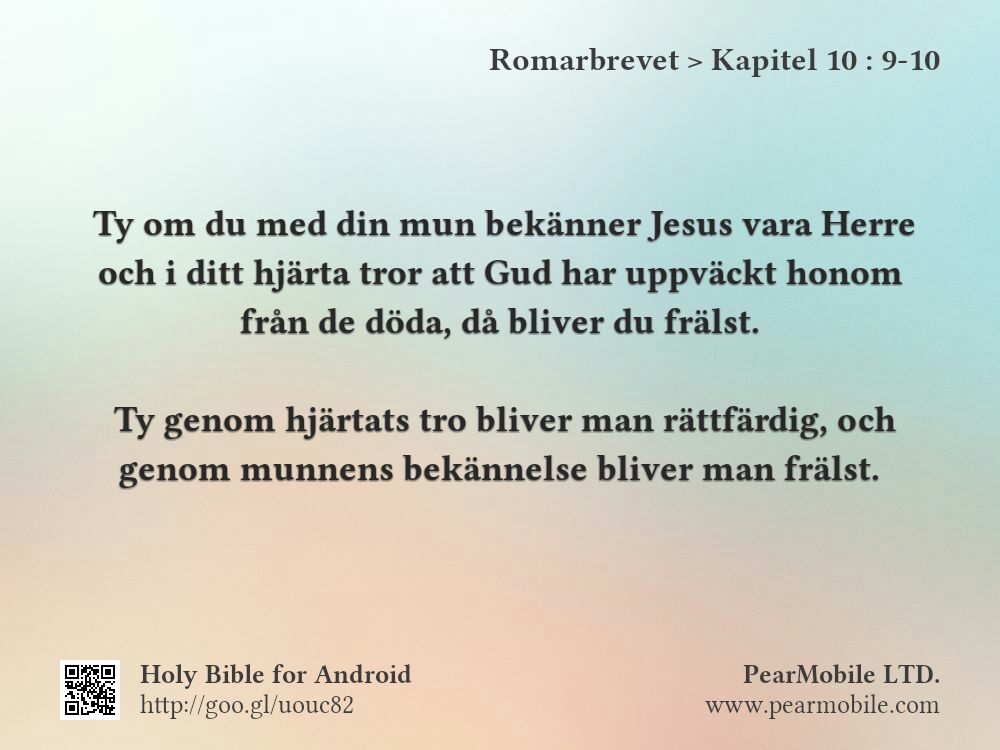 Romarbrevet, Kapitel 10:9-10